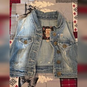 Decree Faded Blue Denim Vest